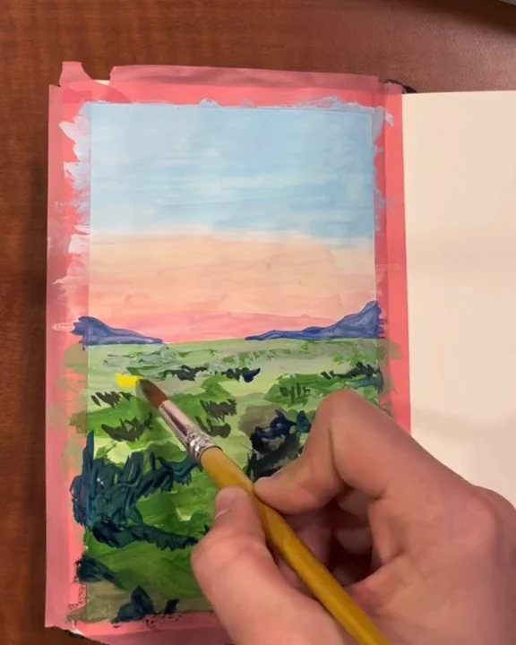 Painting a landscape